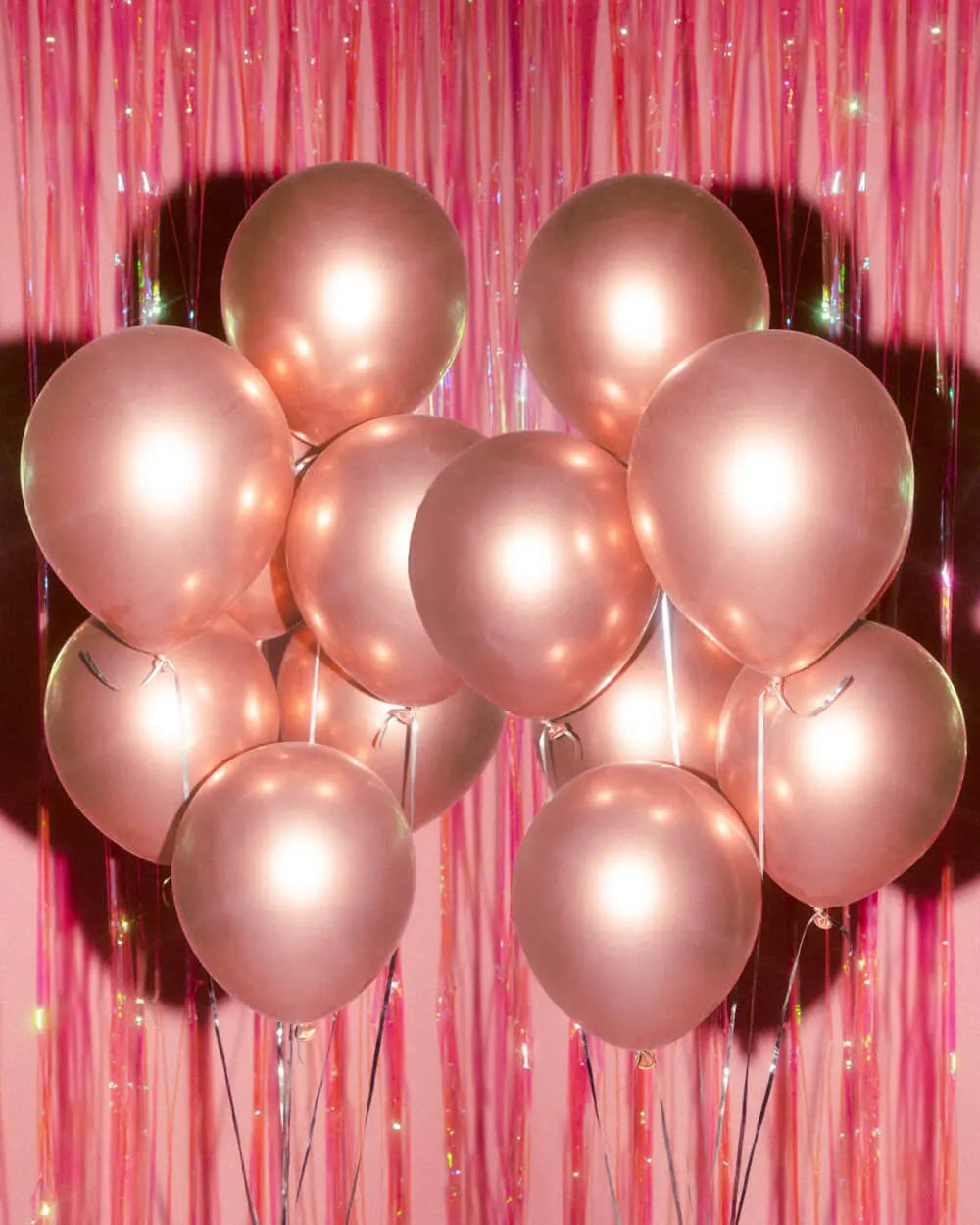 Rose Gold Chrome Pack - 25 metallic balloons xo, Fetti