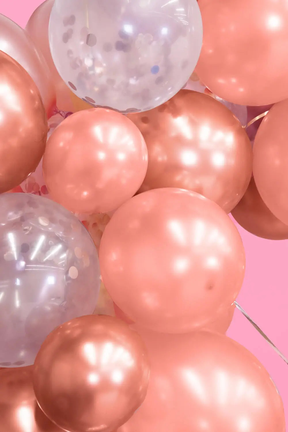 Rose Gold Forever Kit - 150 pc balloon arch xo, Fetti
