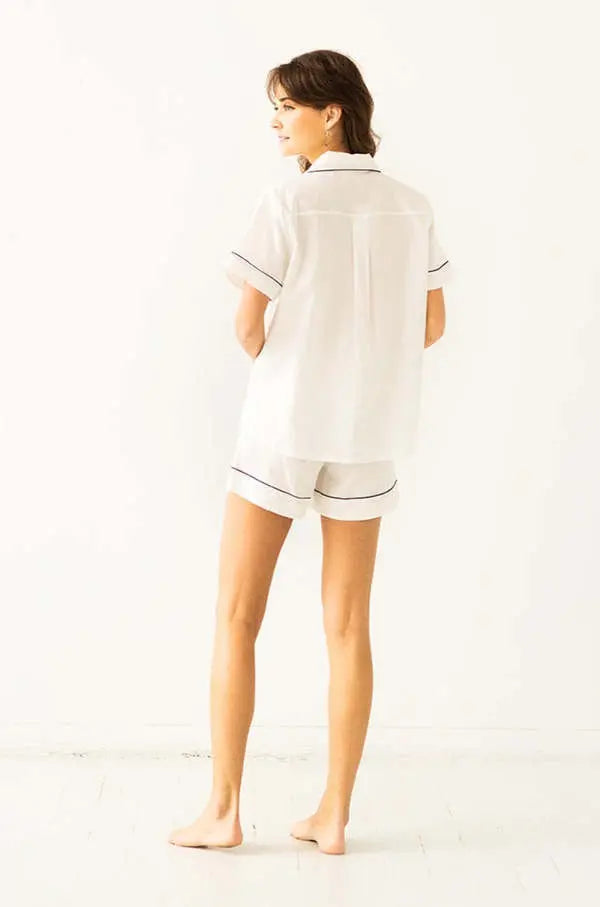 SALUA Classic Shorties Pajamas in Woven Cotton Salua Lingerie