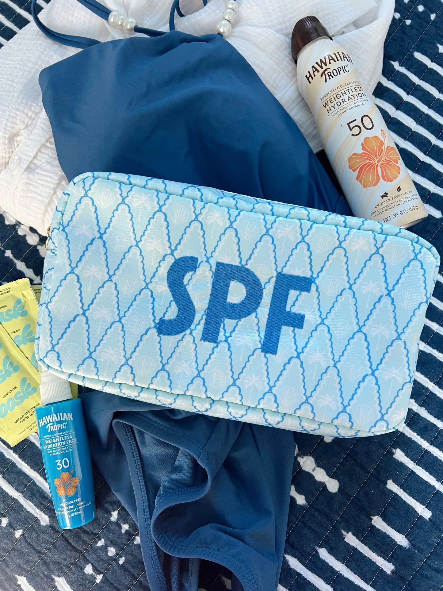 SPF - Blue Palms Large Bag KenzKustomz