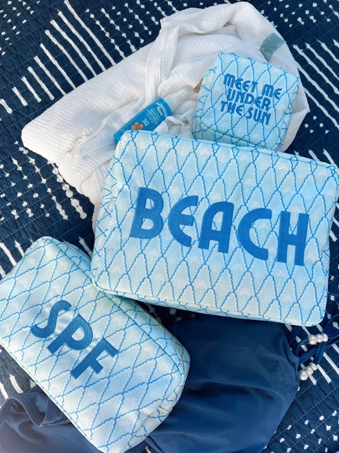 SPF - Blue Palms Large Bag KenzKustomz