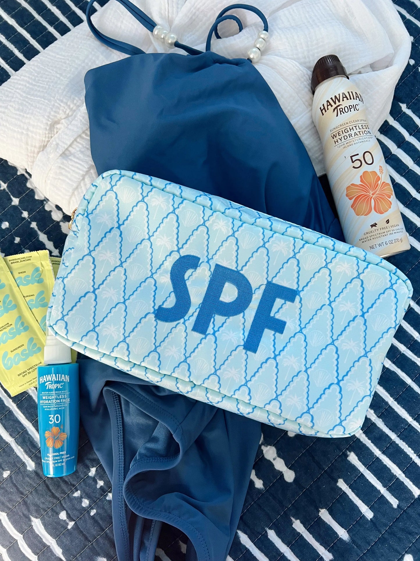 SPF - Blue Palms Large Bag KenzKustomz