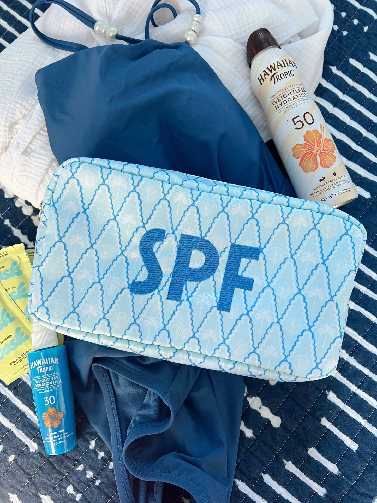 SPF - Blue Palms Large Bag KenzKustomz