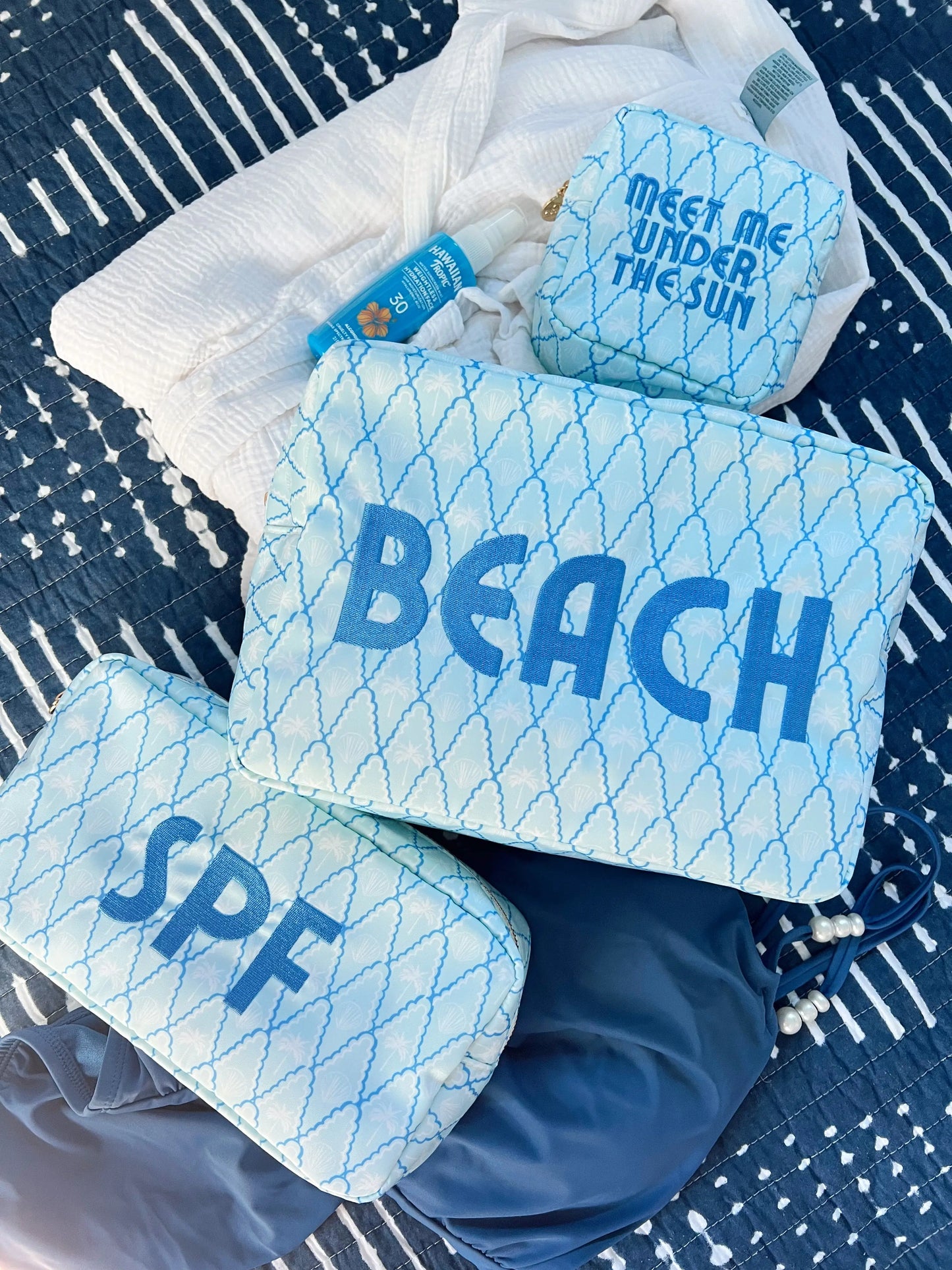 SPF - Blue Palms Large Bag KenzKustomz