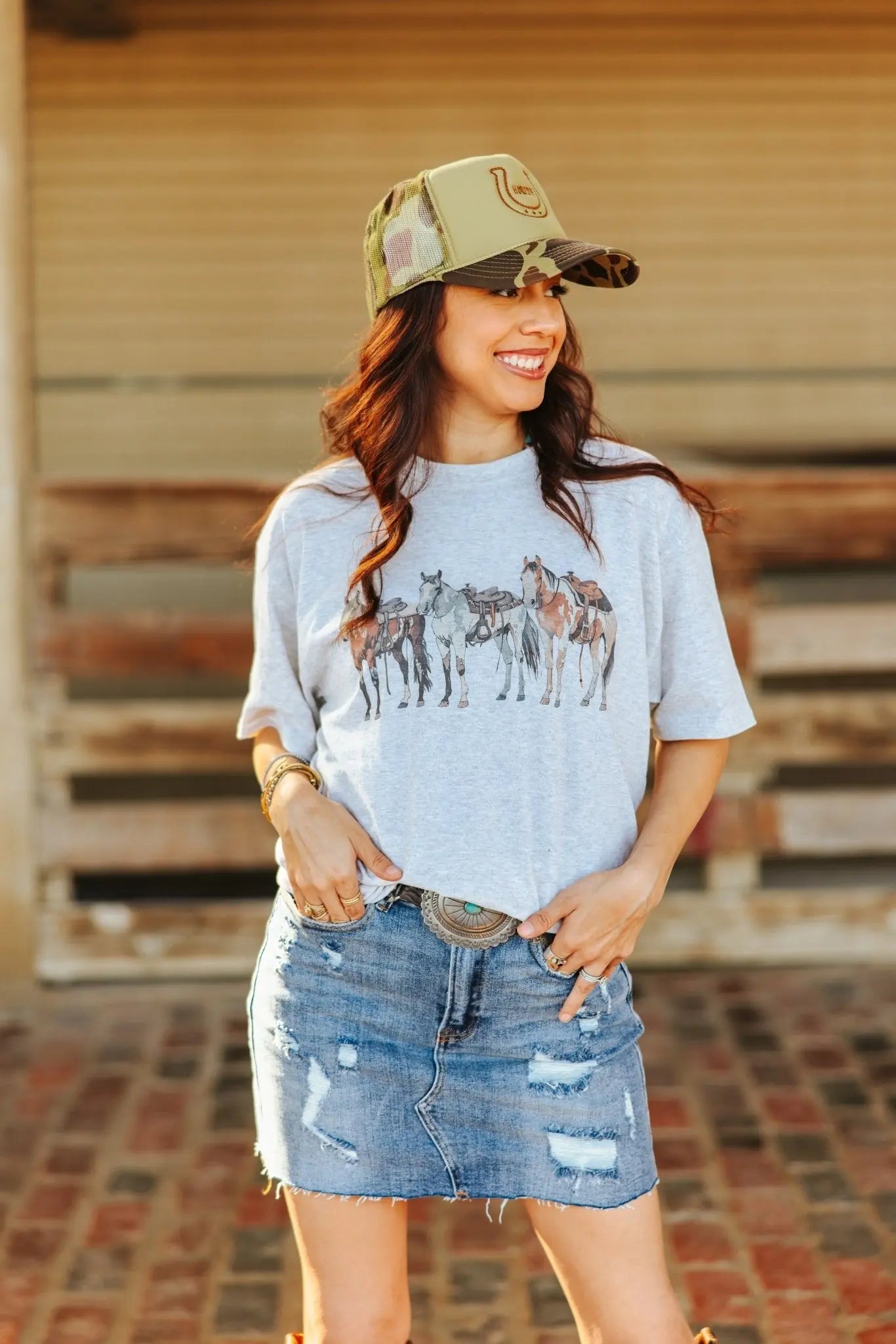 Saddled Horses Graphic Tee Wild Junkie