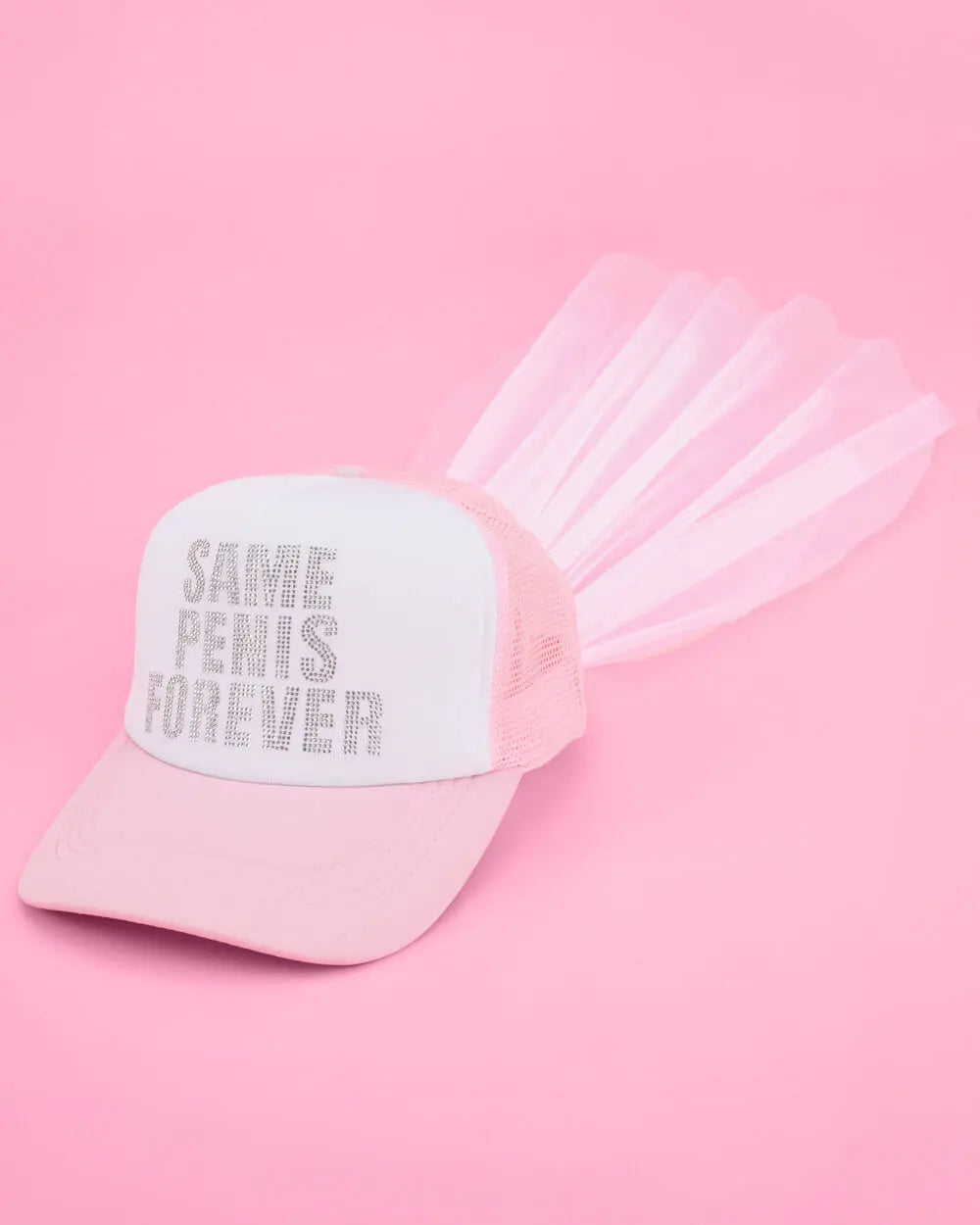 Same Hat Forever - rhinestone trucker hat xo, Fetti