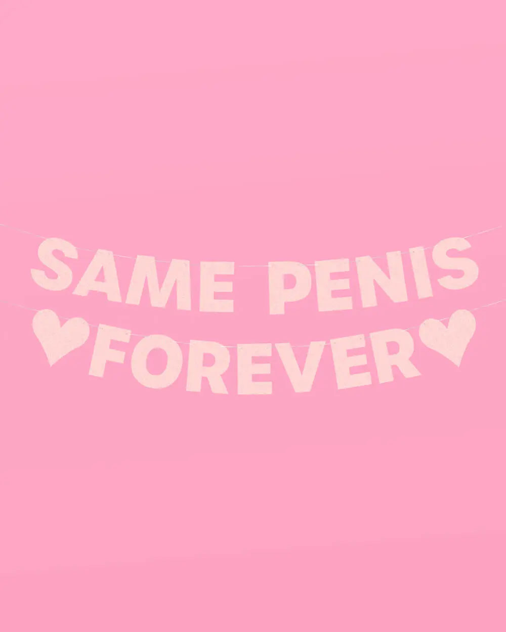 Same Penis 4ever Banner - pink glitter banner xo, Fetti