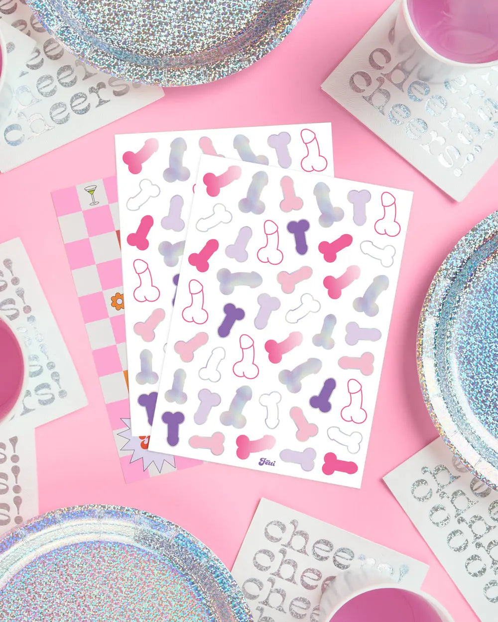 Same Tats Forever - 84 foil temporary tattoos xo, Fetti