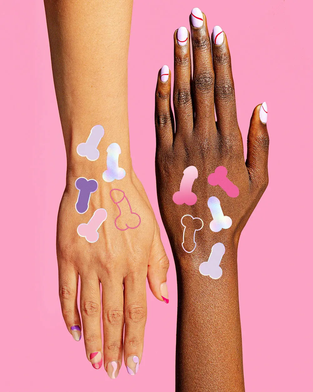 Same Tats Forever - 84 foil temporary tattoos xo, Fetti