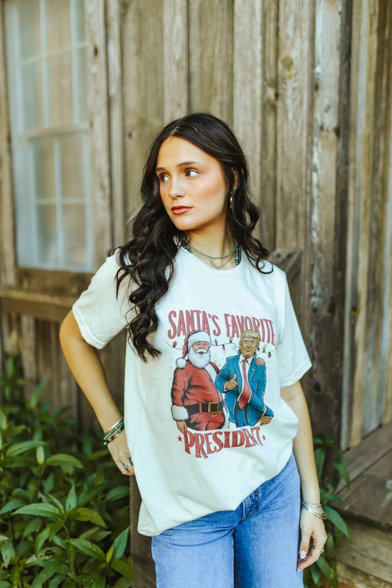 Santas Favorite President Graphic Tee Wild Junkie