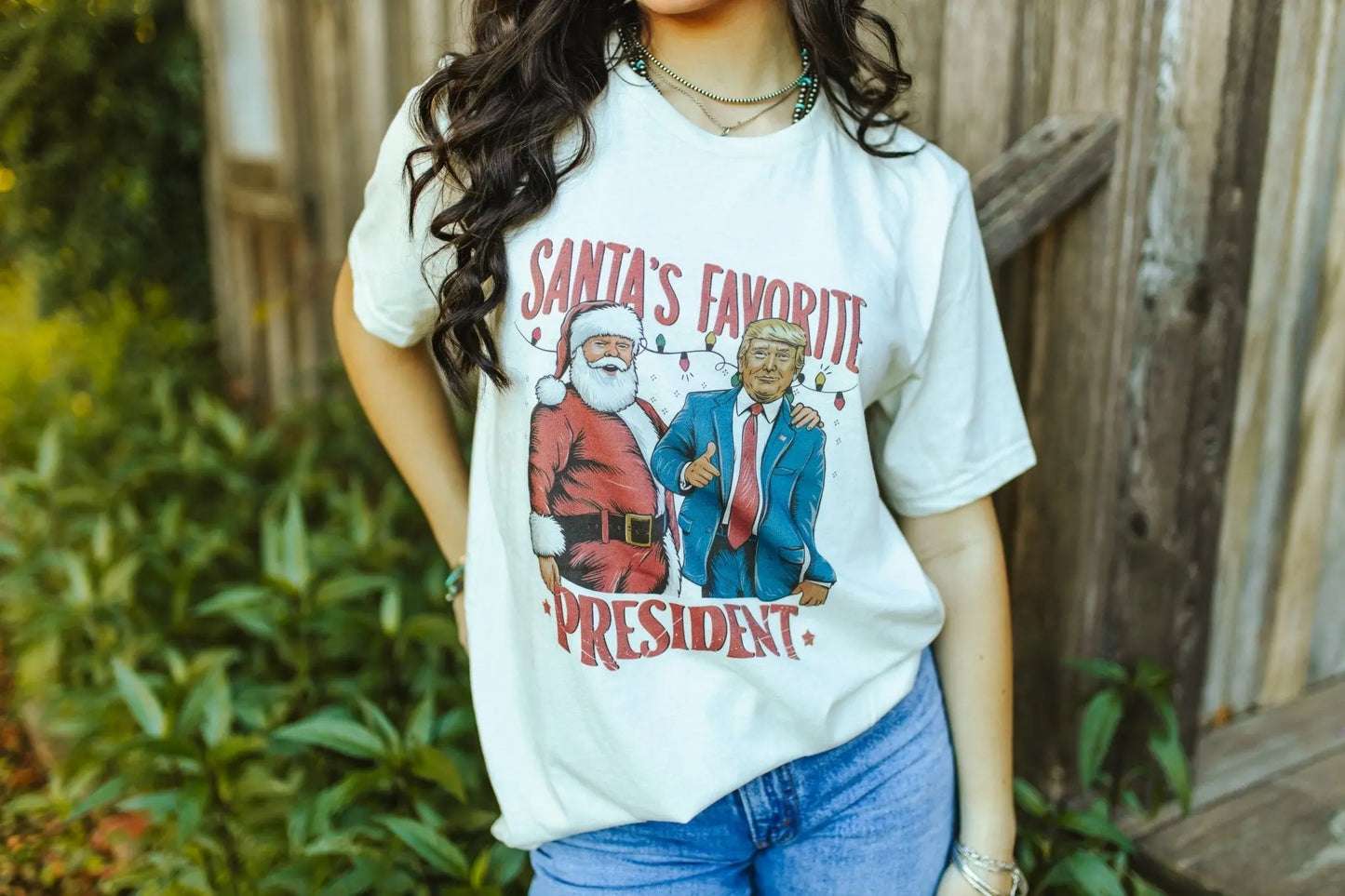 Santas Favorite President Graphic Tee Wild Junkie