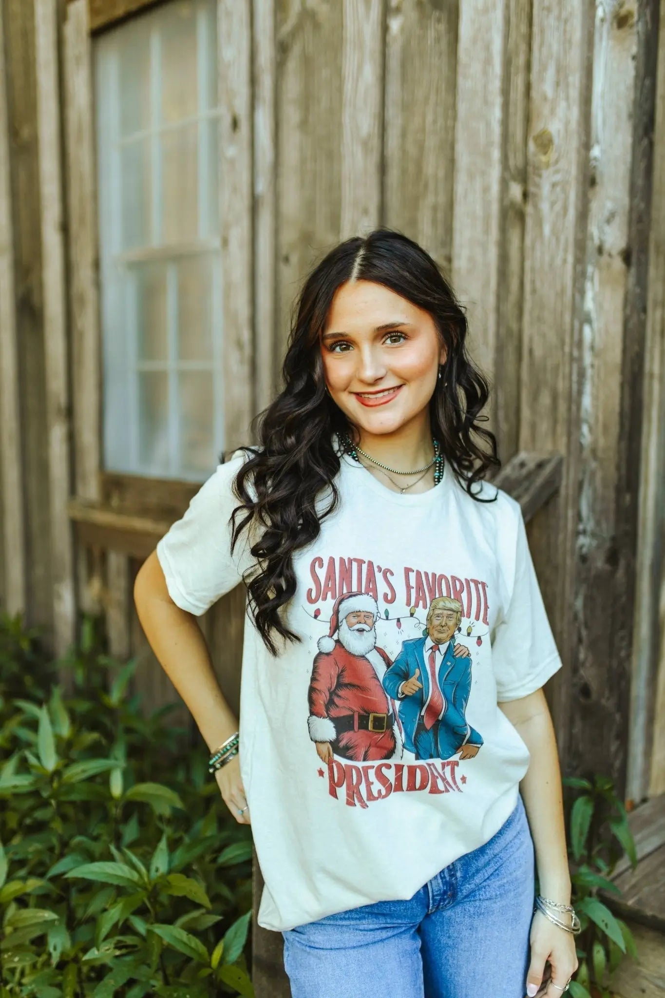 Santas Favorite President Graphic Tee Wild Junkie