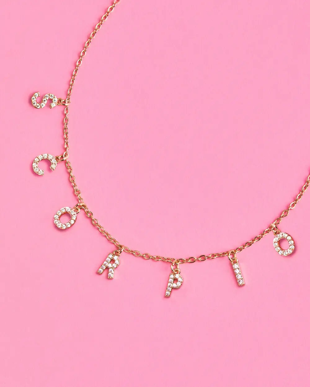 Scorpio Season Necklace - pave necklace xo, Fetti