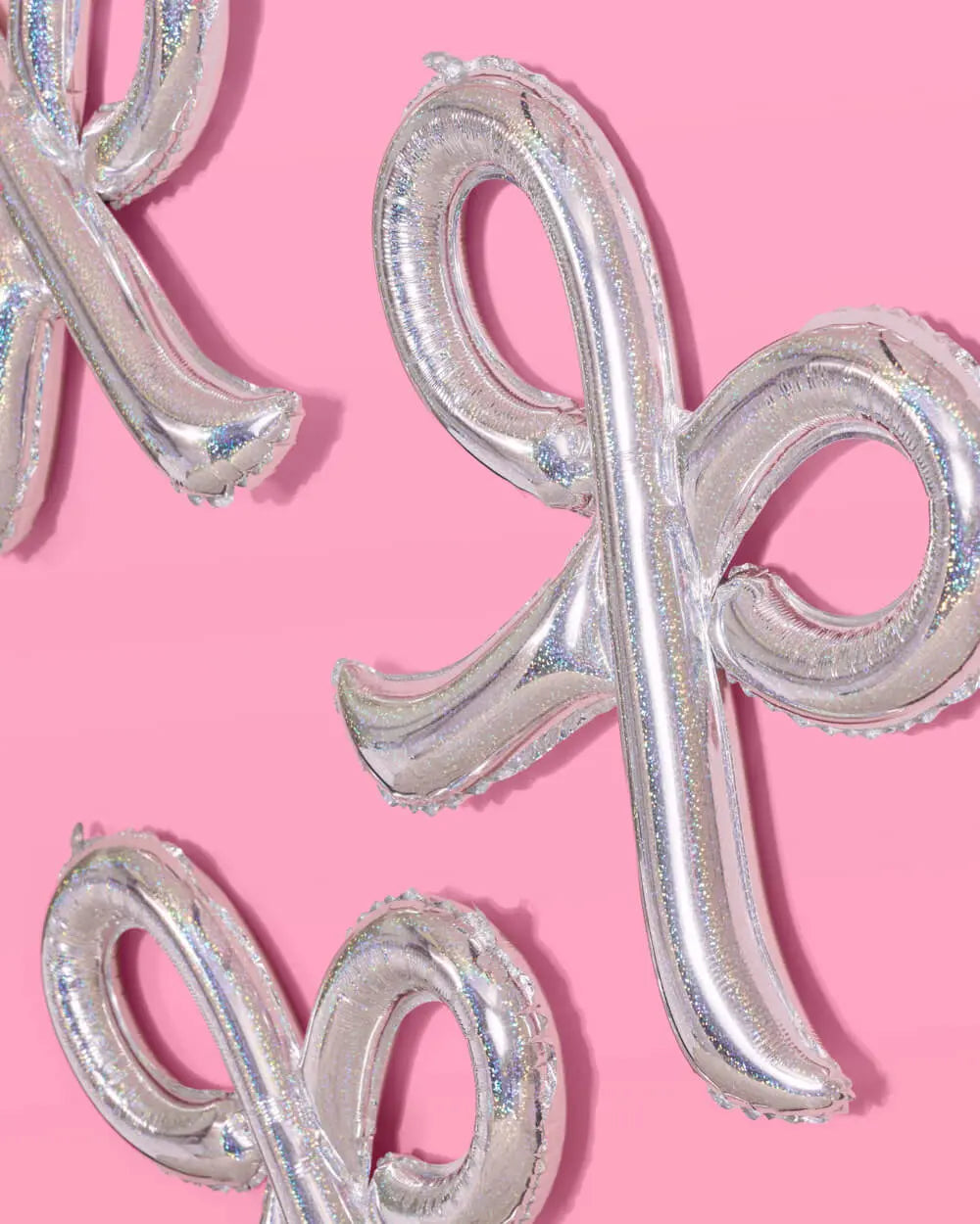 Shimmer Bow Balloons - 4 iridescent balloons xo, Fetti