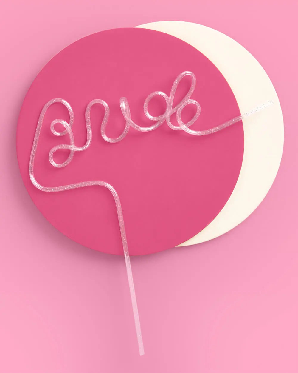 Shimmer Bride Straw - XL glitter Bride straw xo, Fetti
