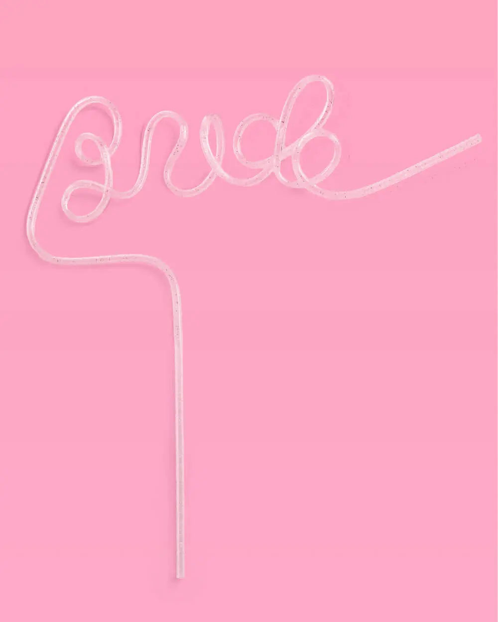 Shimmer Bride Straw - XL glitter Bride straw xo, Fetti