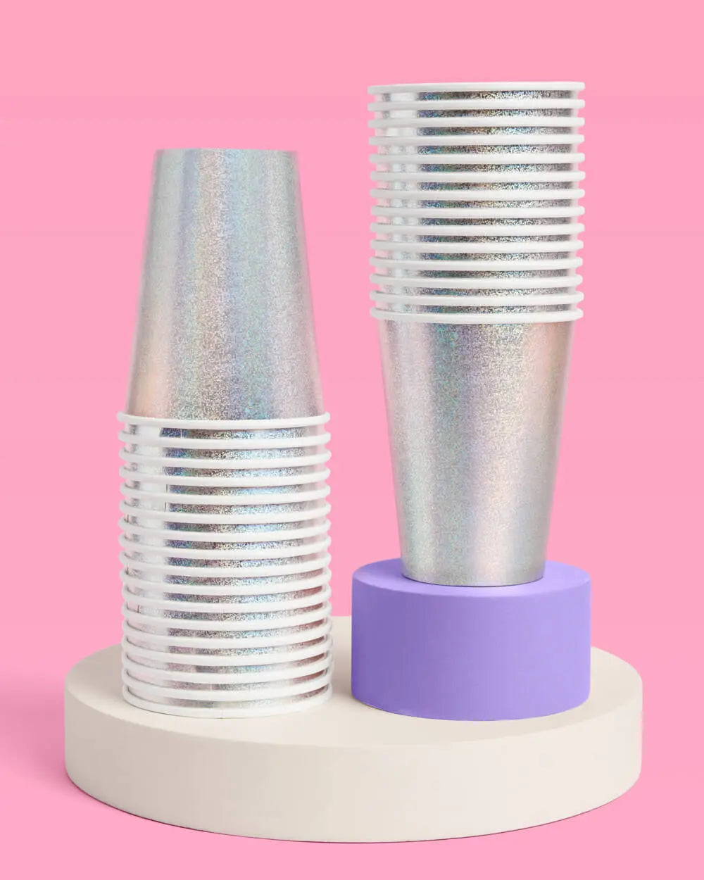 Shimmer Cups - 50 paper cups xo, Fetti