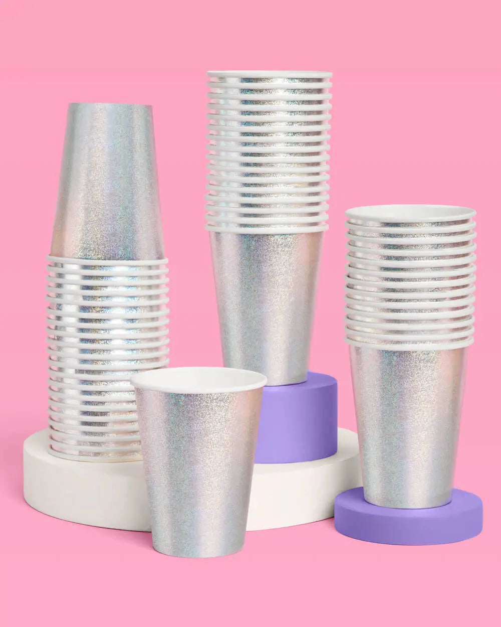 Shimmer Cups - 50 paper cups xo, Fetti