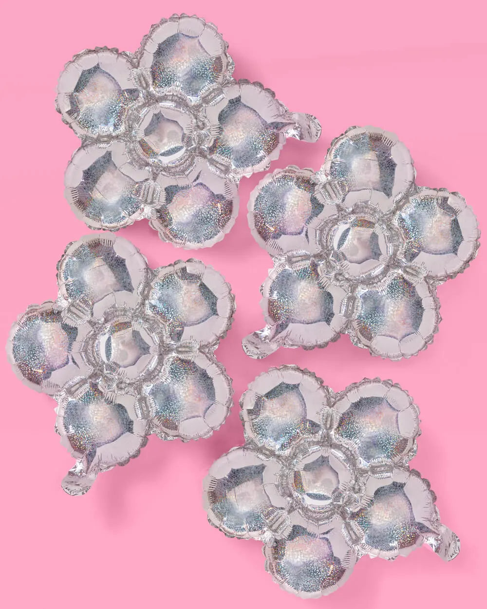 Shimmer Flower Balloon - 4 iridescent balloons xo, Fetti