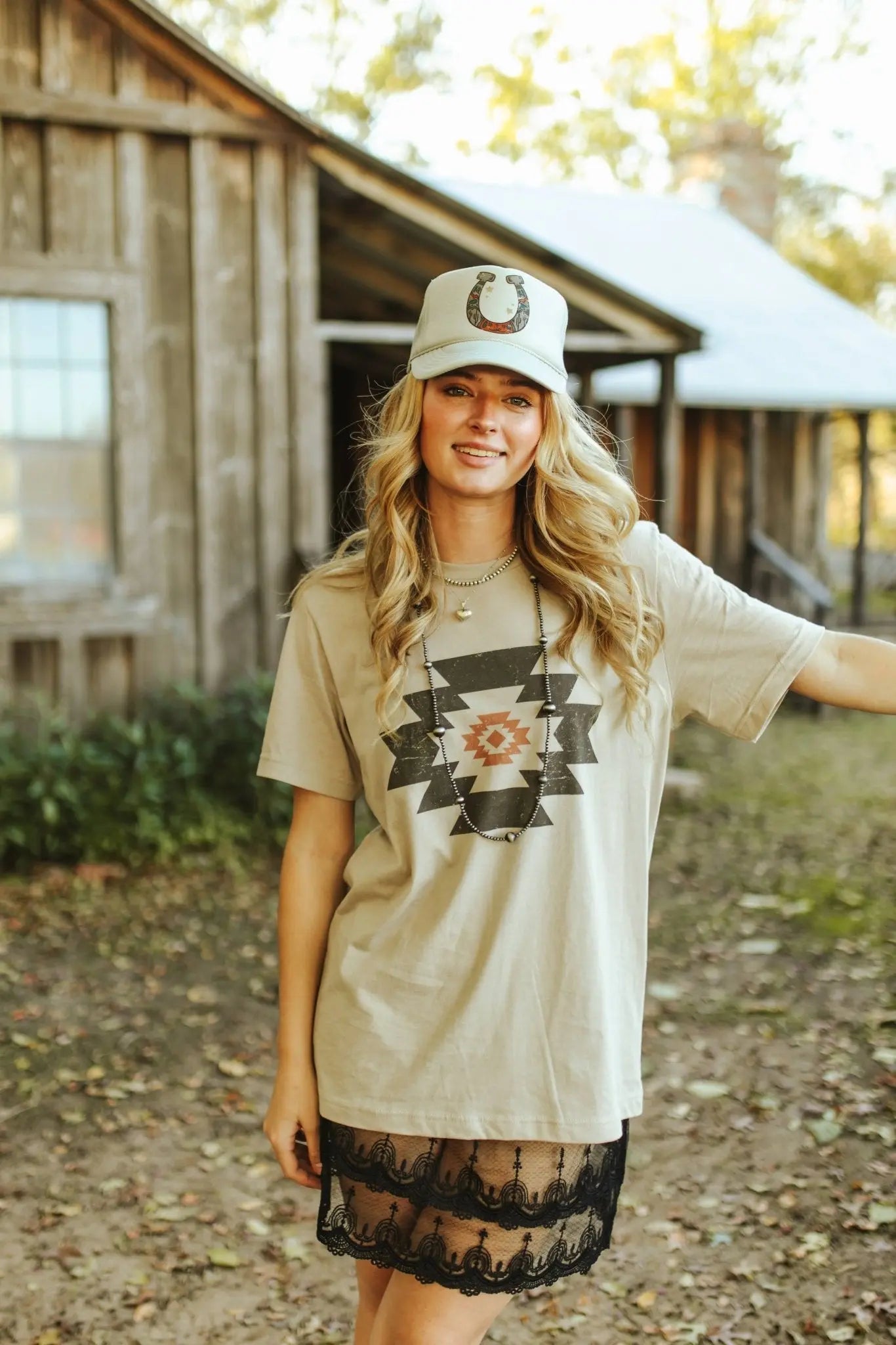 Simple Aztec Graphic Tee Wild Junkie