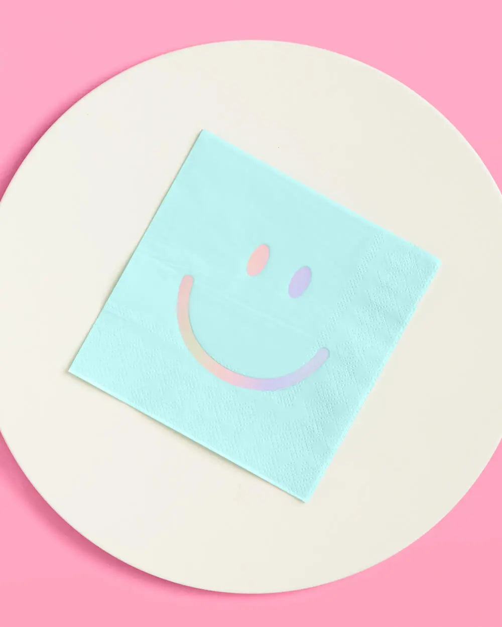 Smiley Napkin - 24 foil napkins xo, Fetti