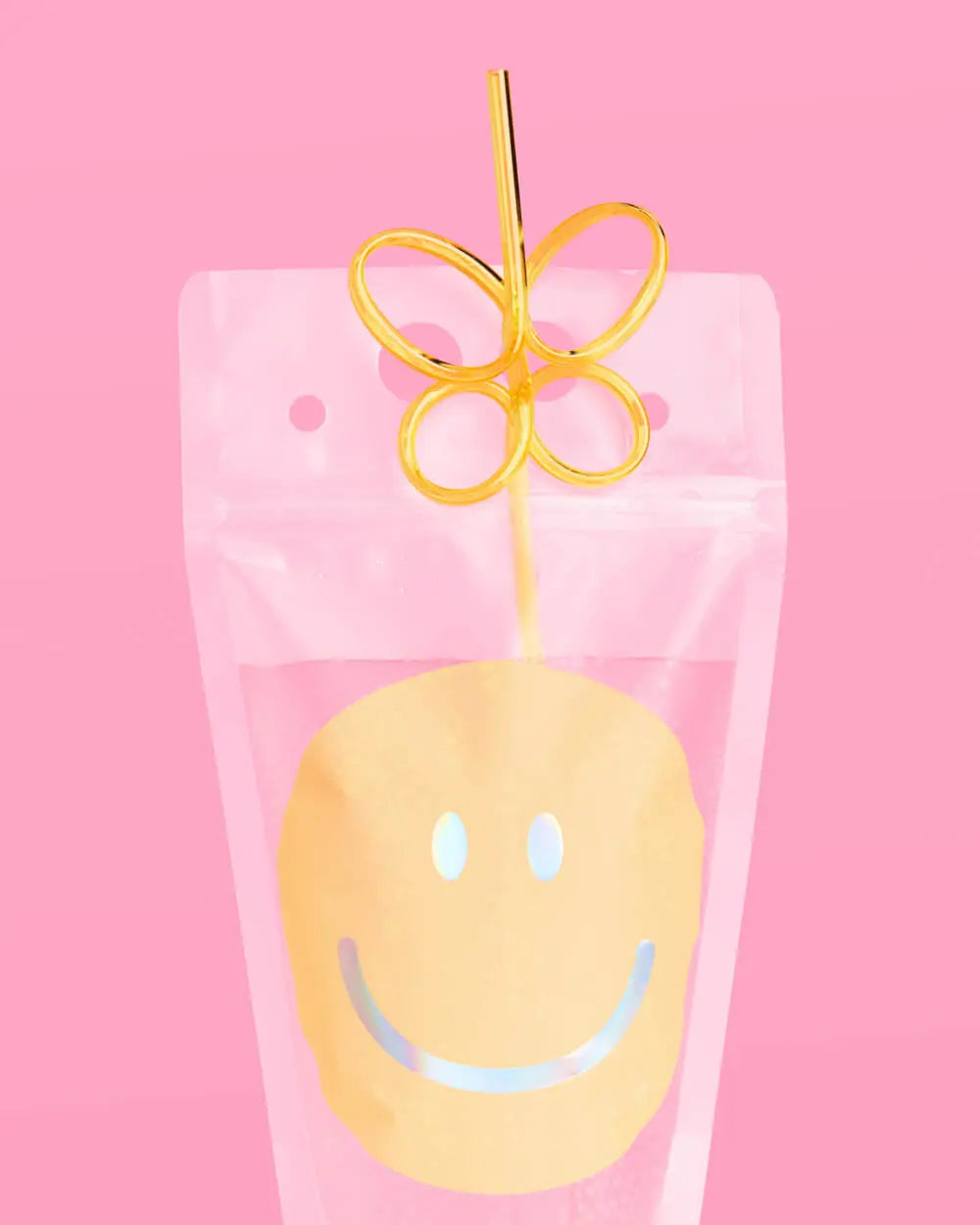 Smiley Sippers - 16 pouches + straws xo, Fetti