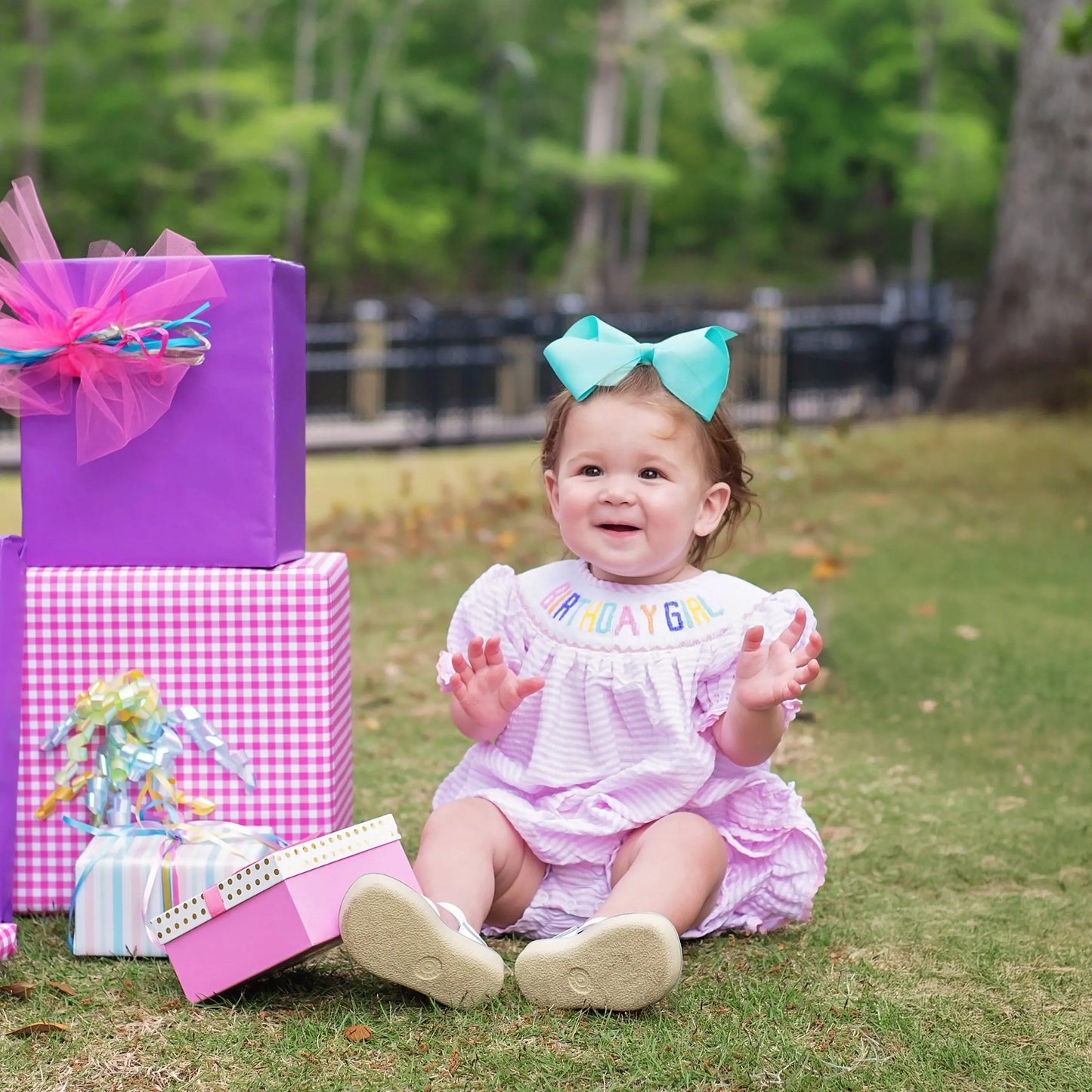 Smocked Birthday Girl Bubble - Latchkey