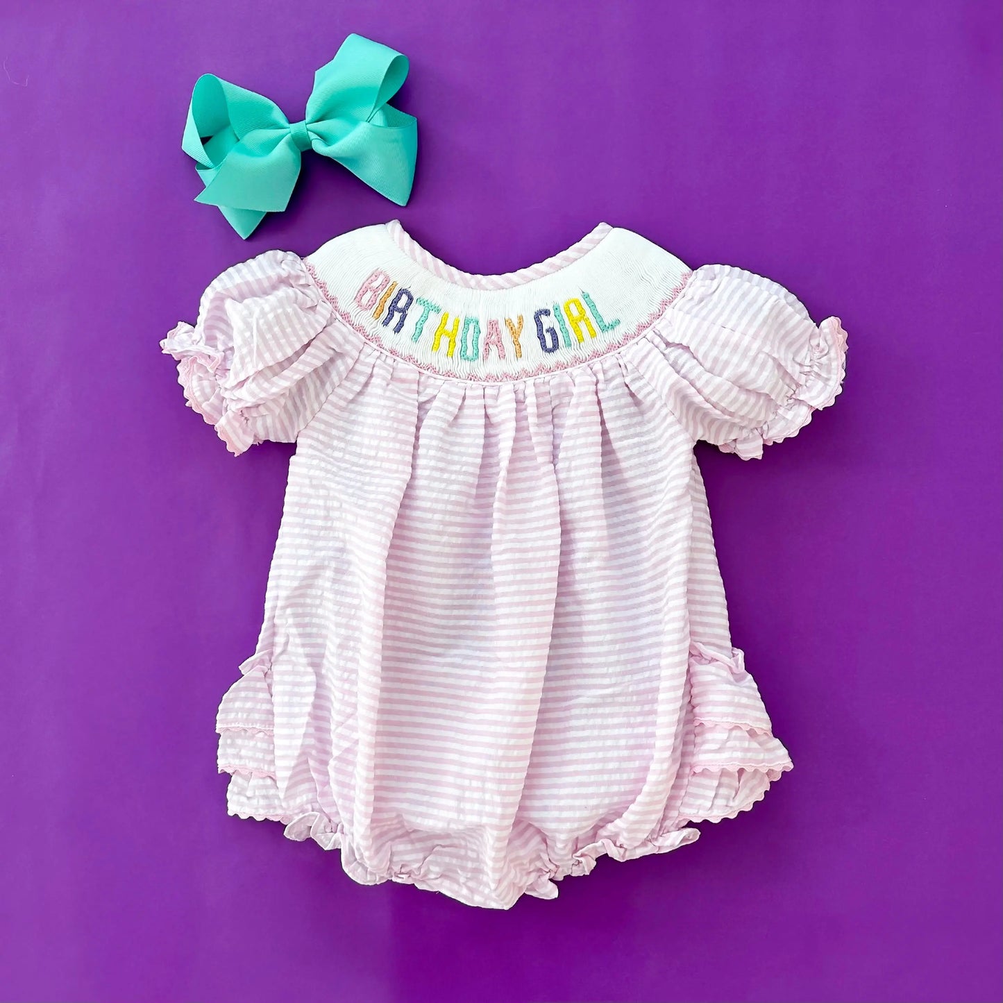 Smocked Birthday Girl Bubble - Latchkey
