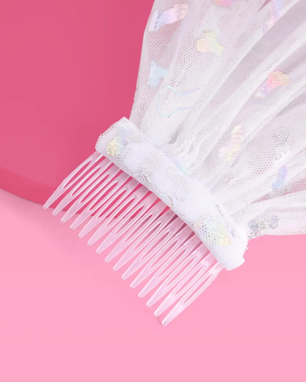 Sorry Mom Veil - iridescent foil penis veil xo, Fetti