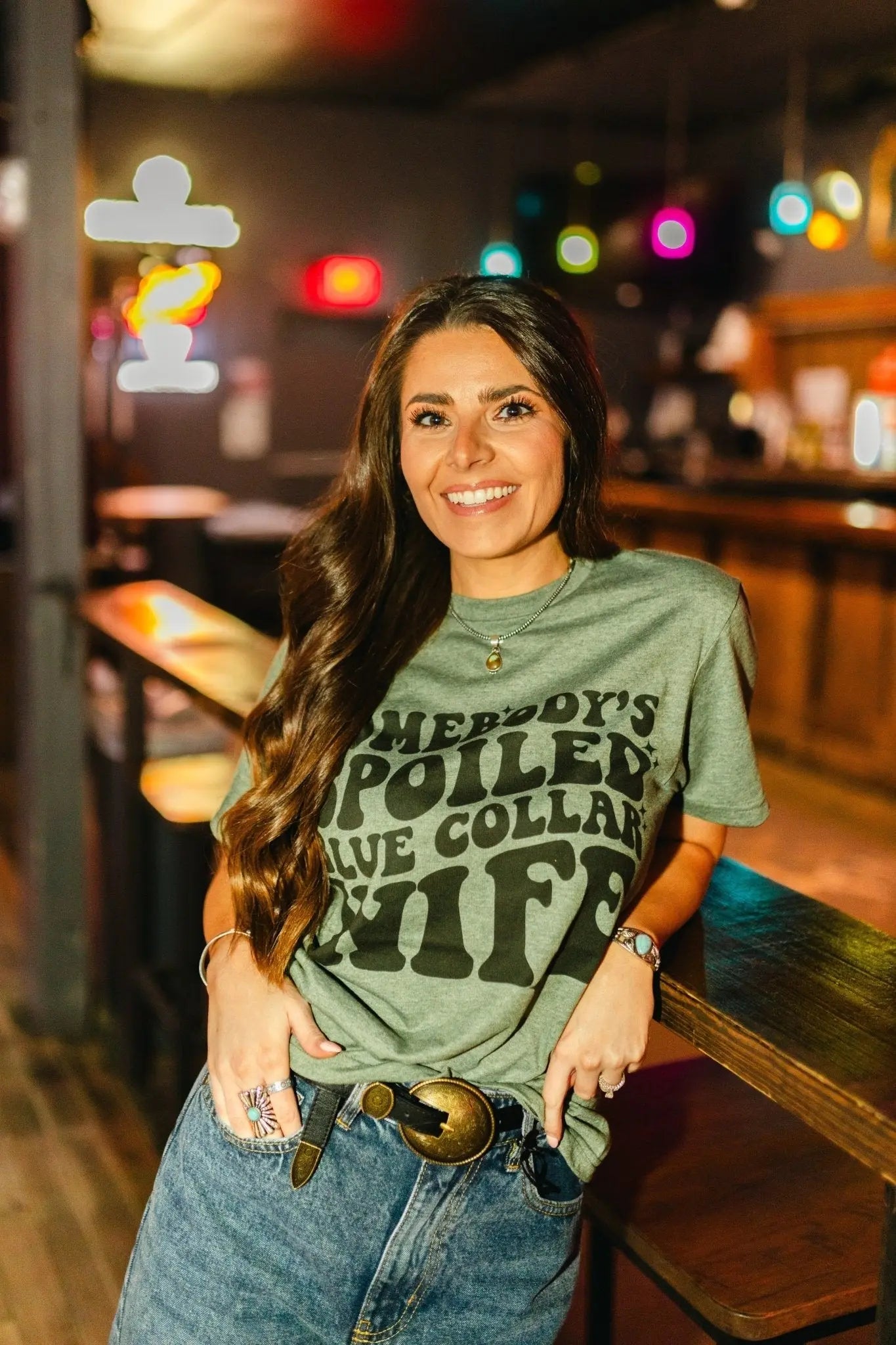 Spoiled Blue Collar Wife Graphic Tee Wild Junkie
