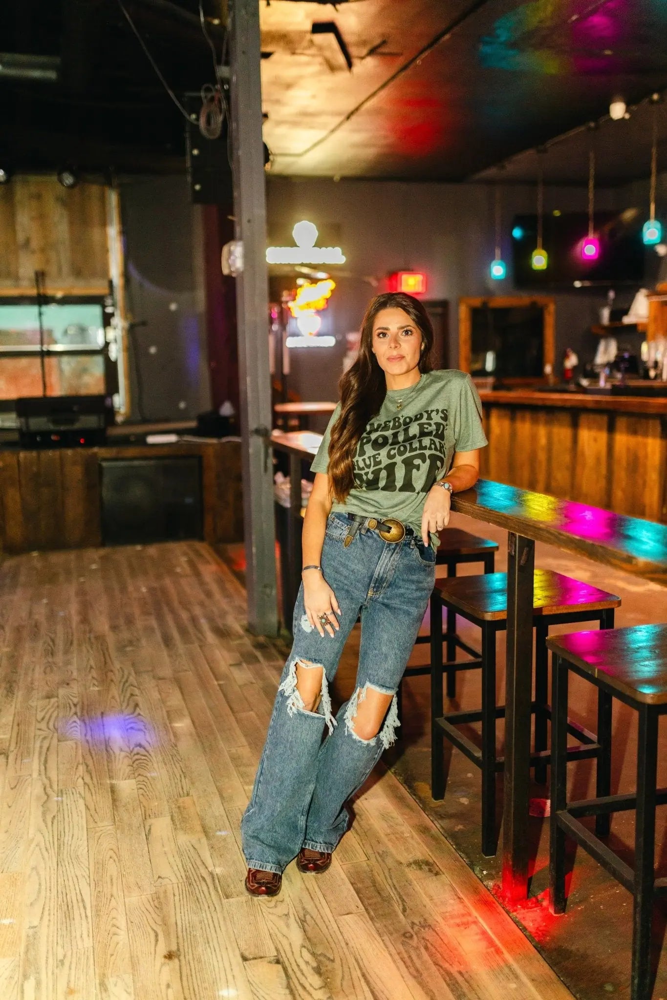 Spoiled Blue Collar Wife Graphic Tee Wild Junkie