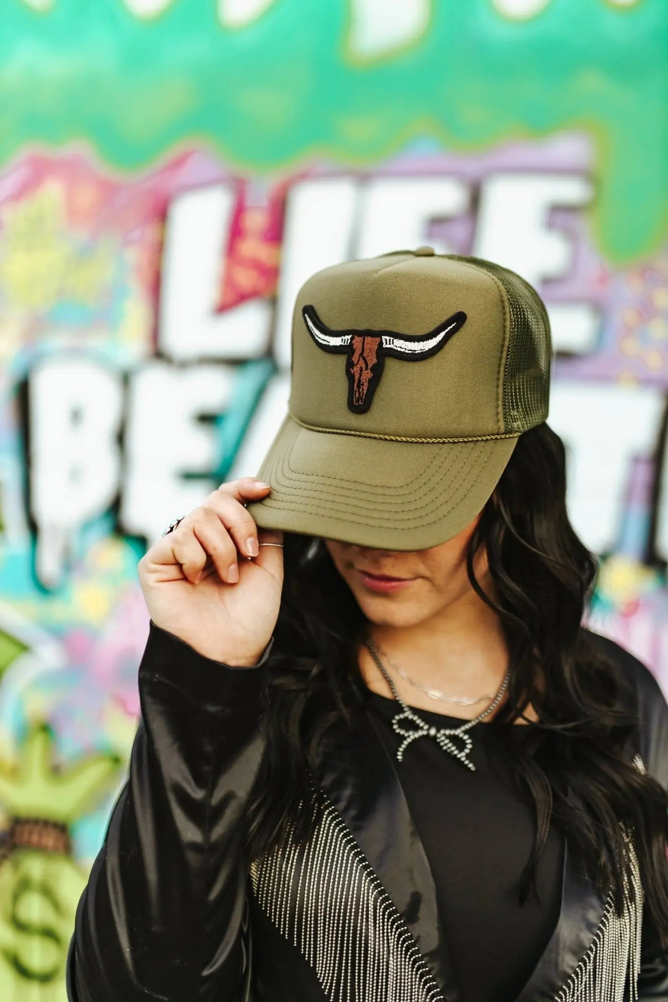 Steer Skull Patch Trucker Hat Wild Junkie