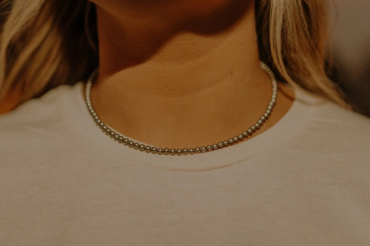 Sterling Silver Pearl Choker Wild Junkie
