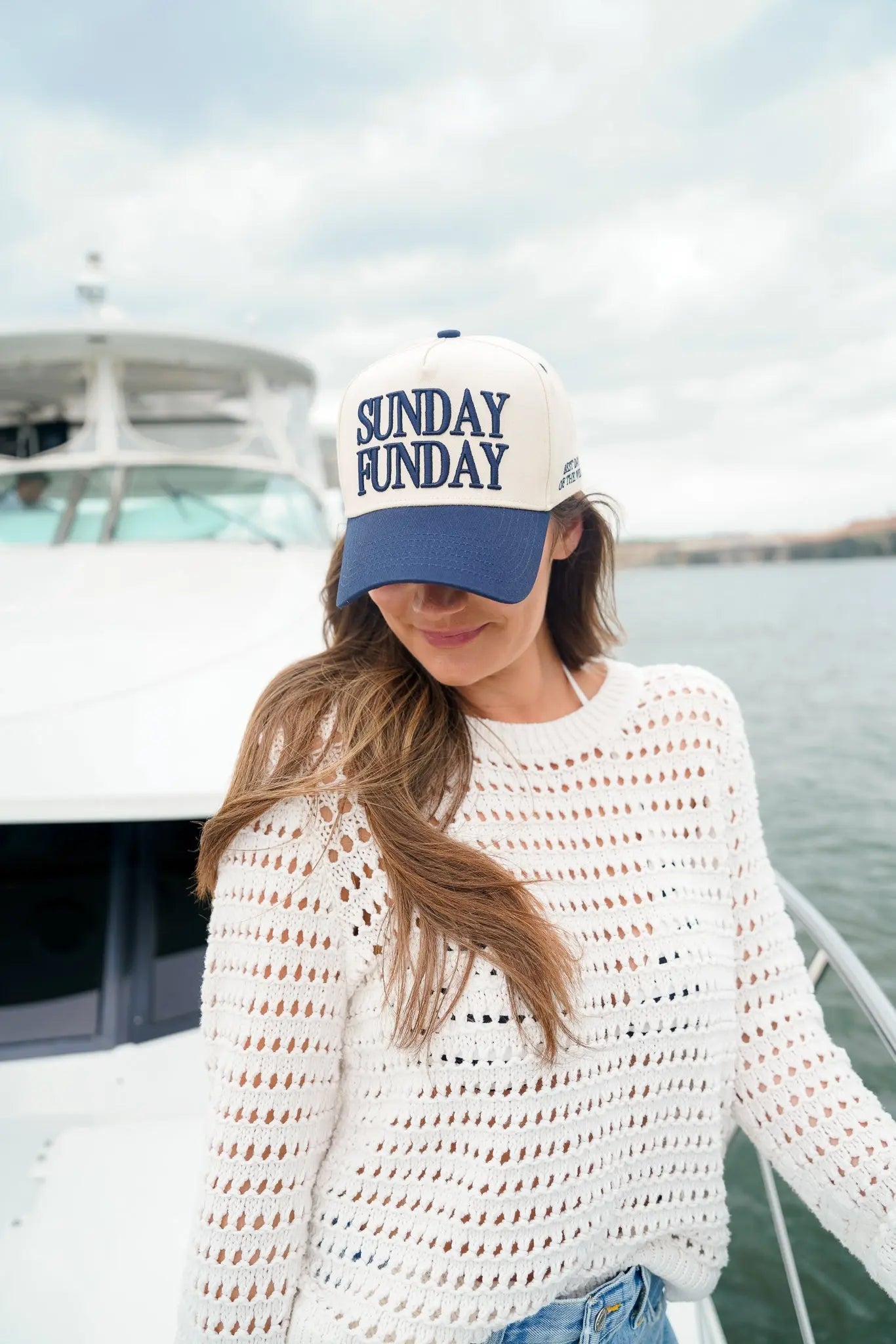 Sunday Funday - Navy Vintage Trucker Hat KenzKustomz