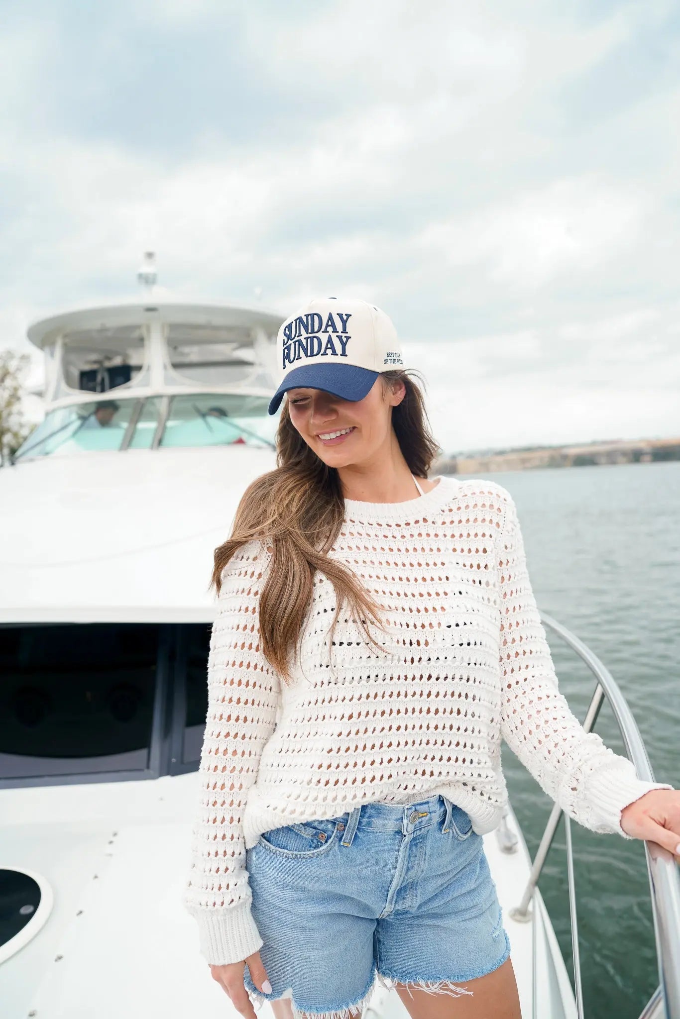 Sunday Funday - Navy Vintage Trucker Hat KenzKustomz