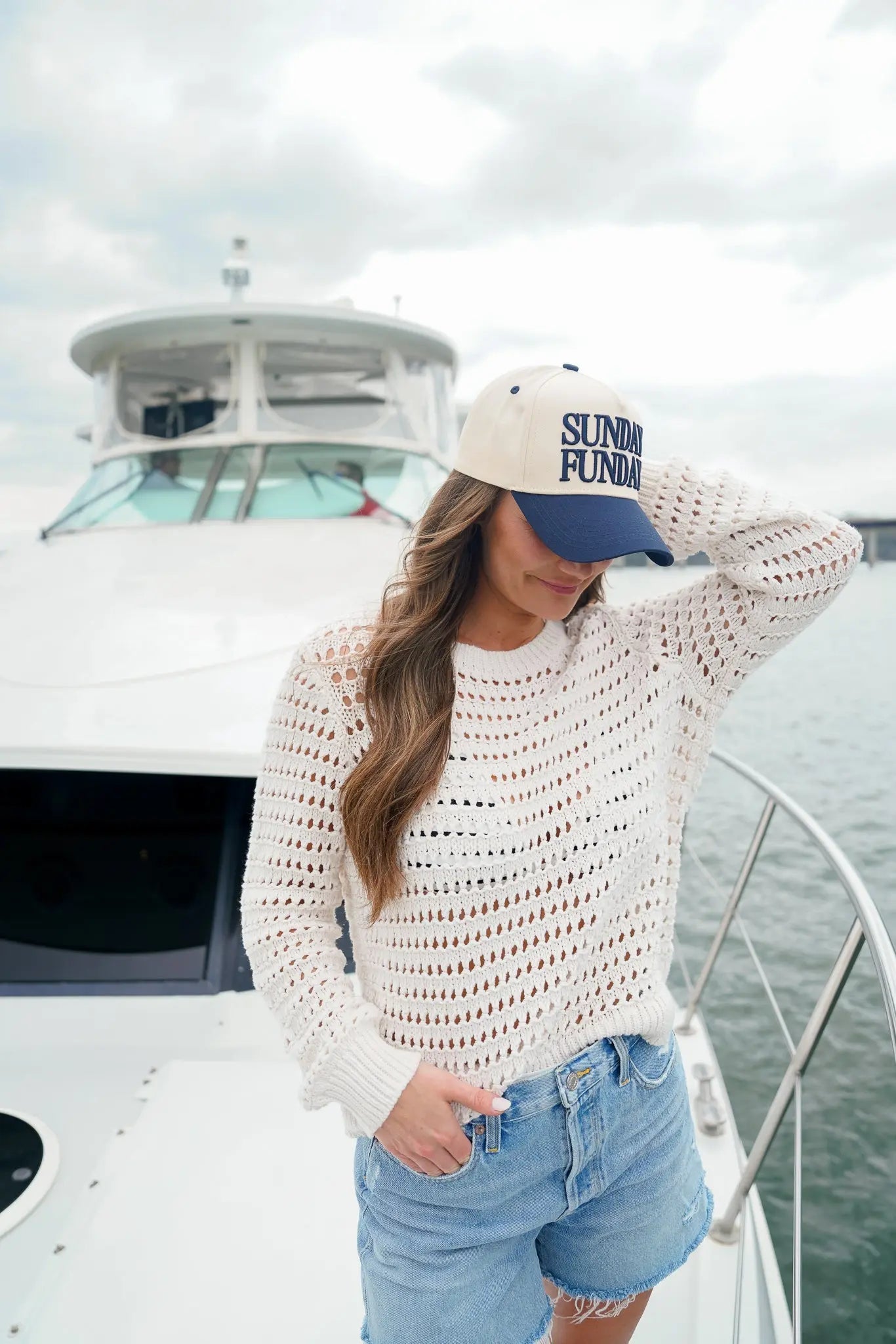 Sunday Funday - Navy Vintage Trucker Hat KenzKustomz