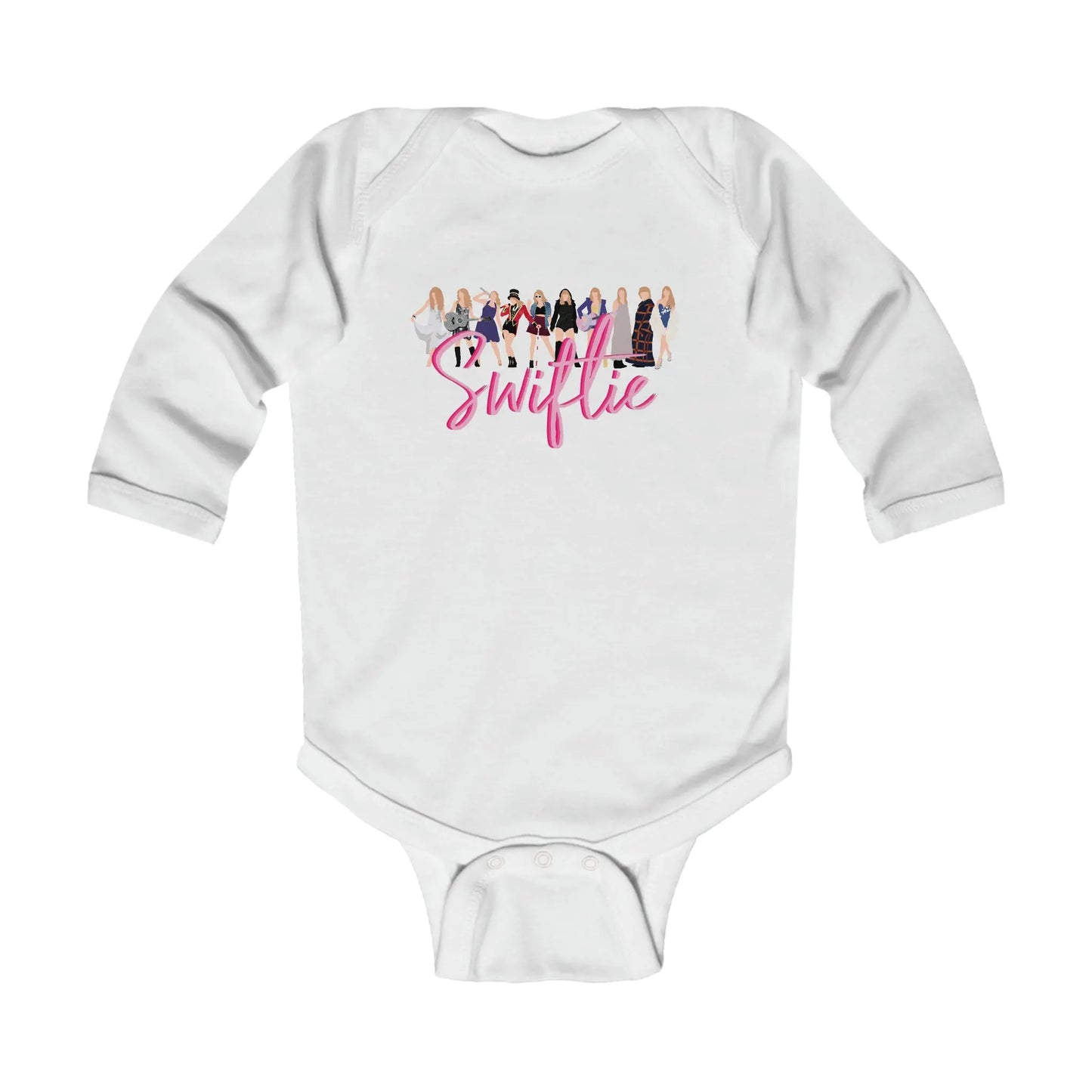 Swiftie Eras Infant Long Sleeve Bodysuit Printify