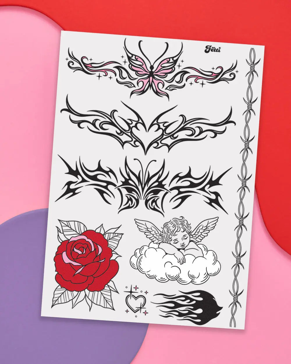 Tatted Up Tats - 28 temporary tattoos xo, Fetti