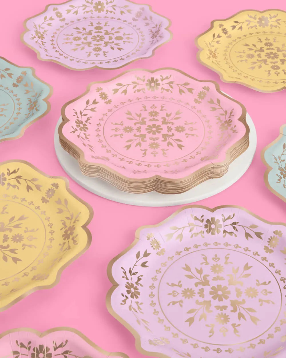 Tea Time Plates - 24 paper plates xo, Fetti