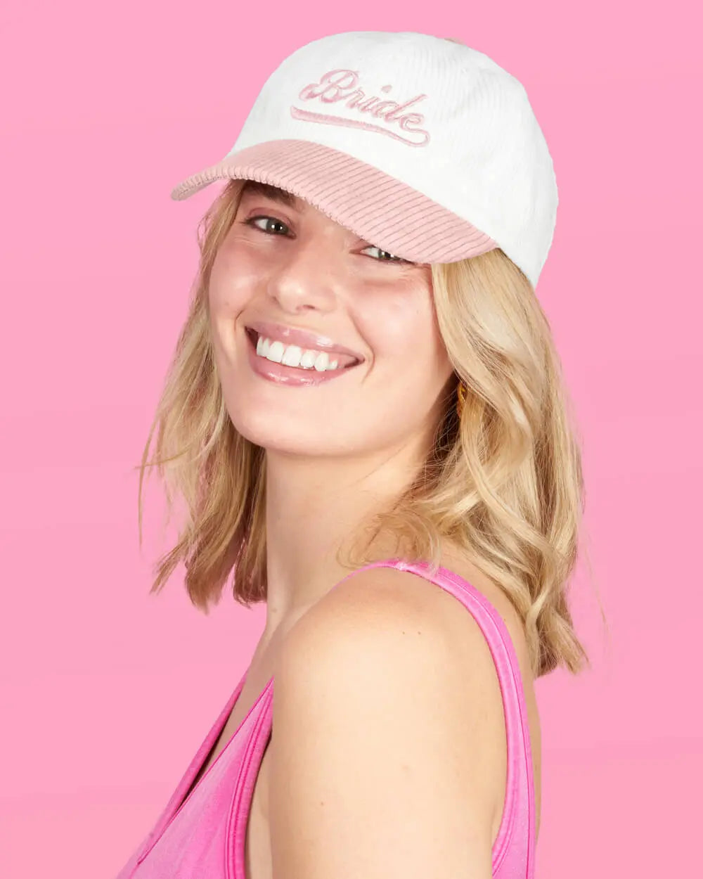 Team Bride Hat - embroidered corduroy hat xo, Fetti