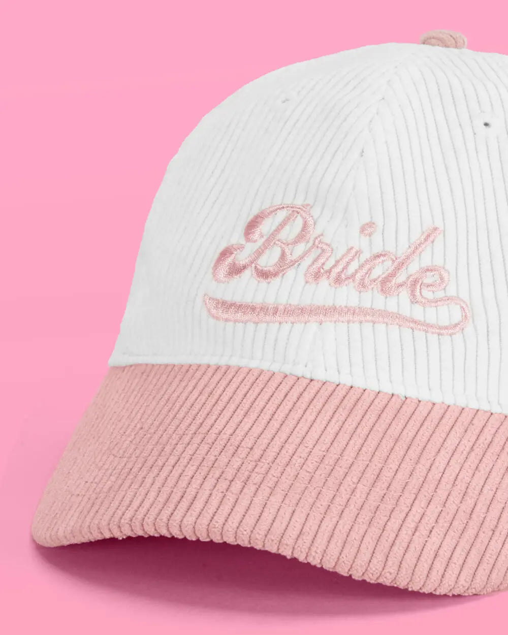 Team Bride Hat - embroidered corduroy hat xo, Fetti
