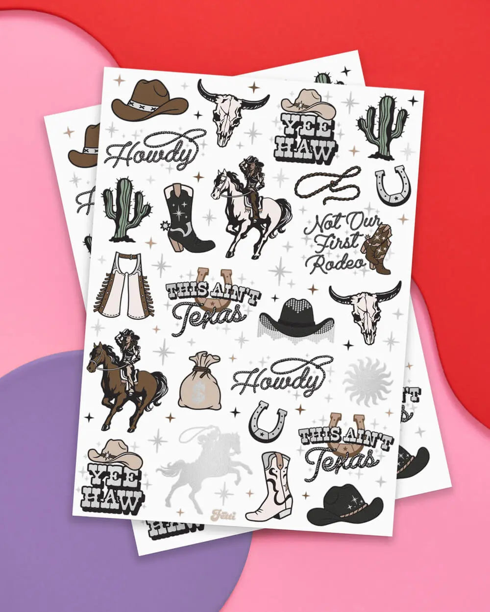 Texas Hold 'Em Tats - 50 temporary tattoos xo, Fetti
