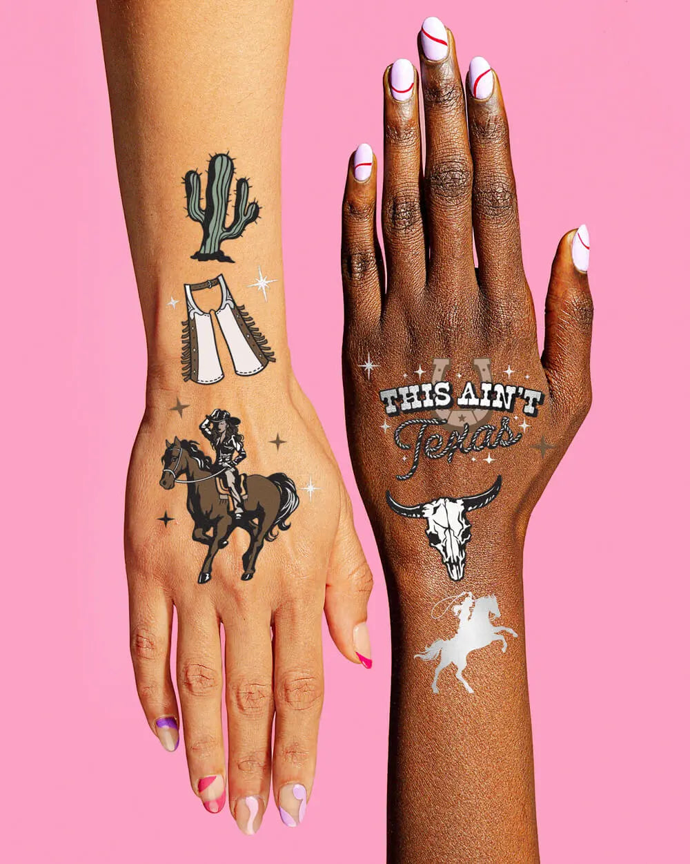 Texas Hold 'Em Tats - 50 temporary tattoos xo, Fetti