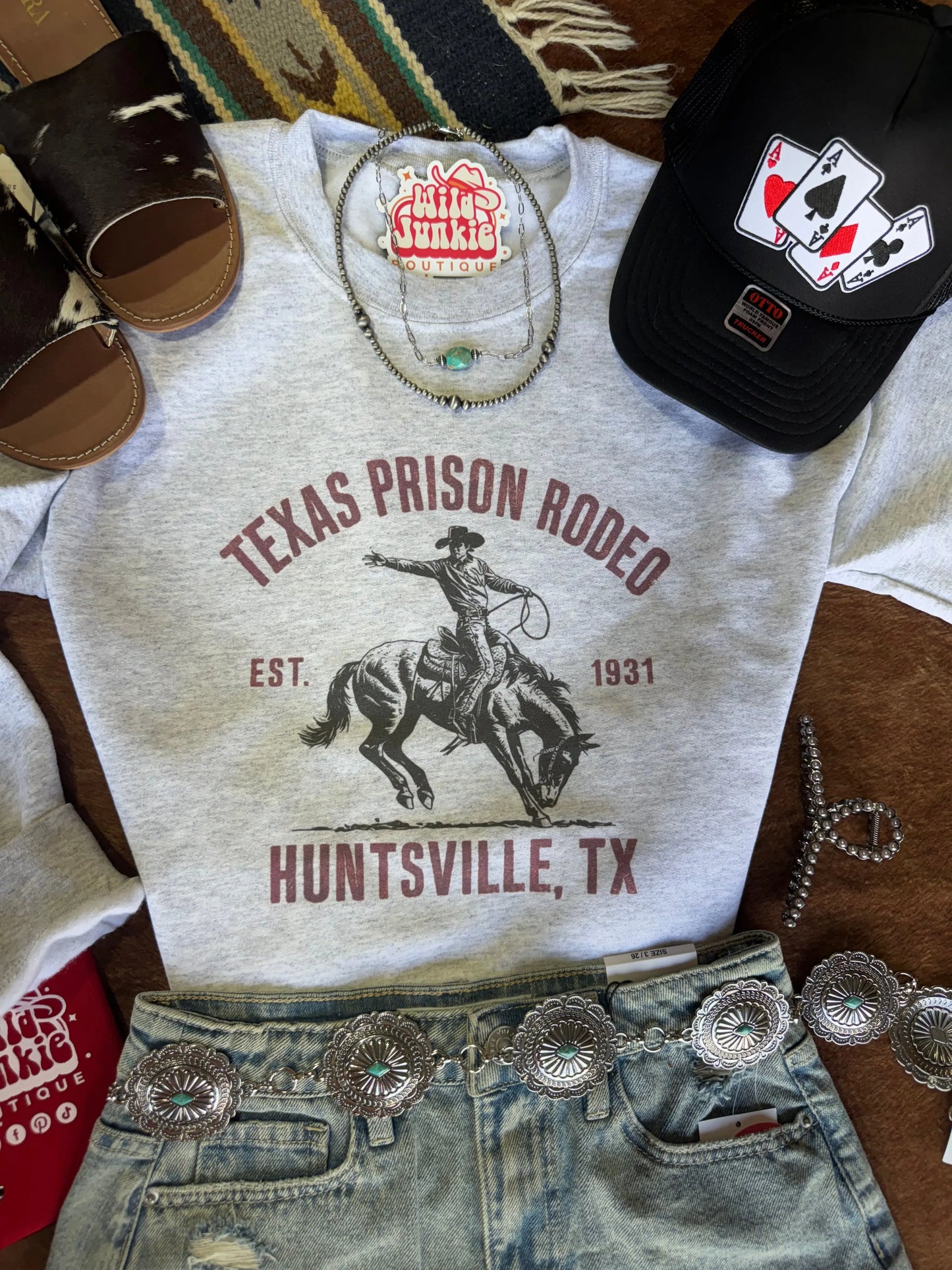 Texas Prison Rodeo Graphic Sweatshirt Wild Junkie