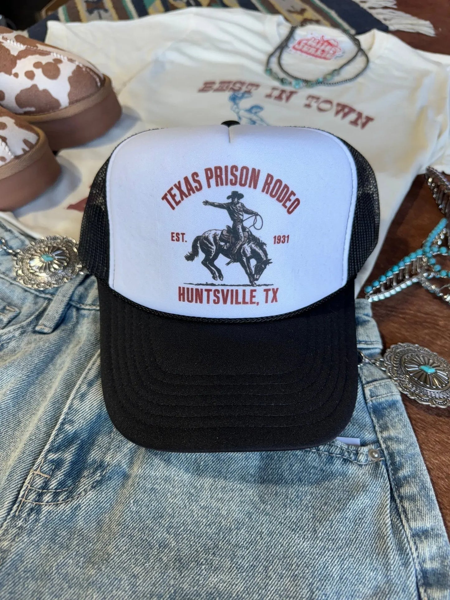 Texas Prison Rodeo Trucker Hat Wild Junkie