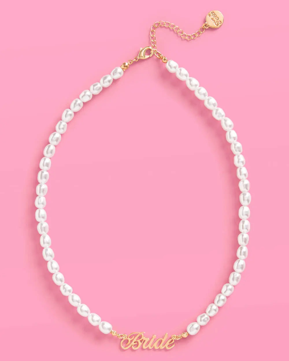 That Bride Necklace - gold nameplate necklace xo, Fetti