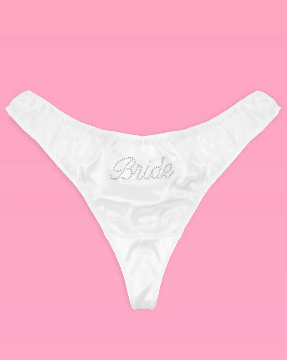 That Bride Thong - ivory rhinestone thong xo, Fetti