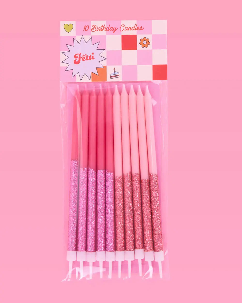 That's Hot Candles - pink glitter candles xo, Fetti