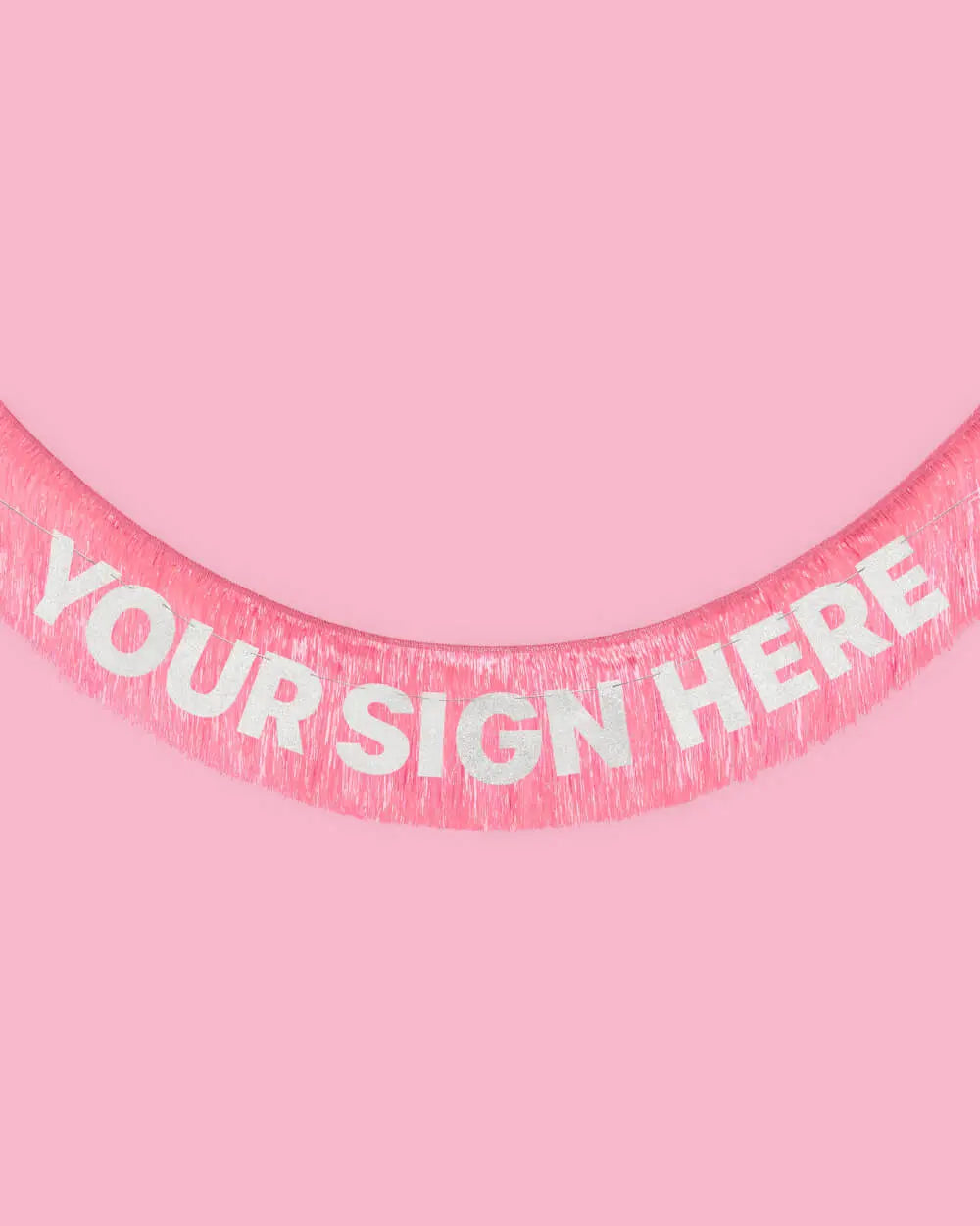That's Hot Fringe - pink foil banner xo, Fetti