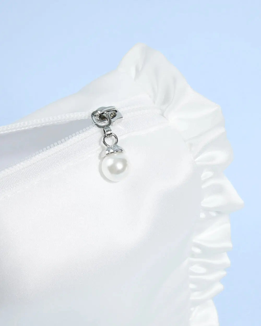 The Bride Beauty Bag - embroidered satin bag xo, Fetti